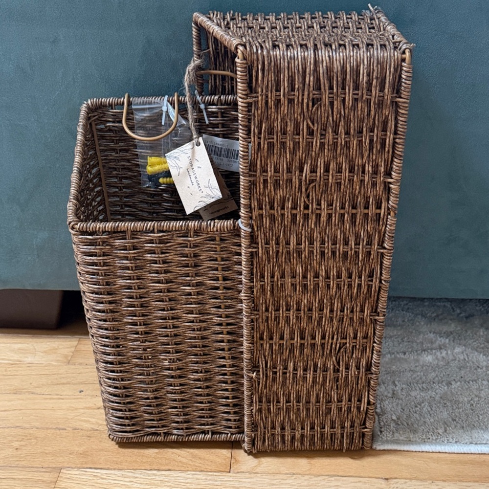 NWT Storageworks Hanging Woven Basket Set - Picture 5 of 6